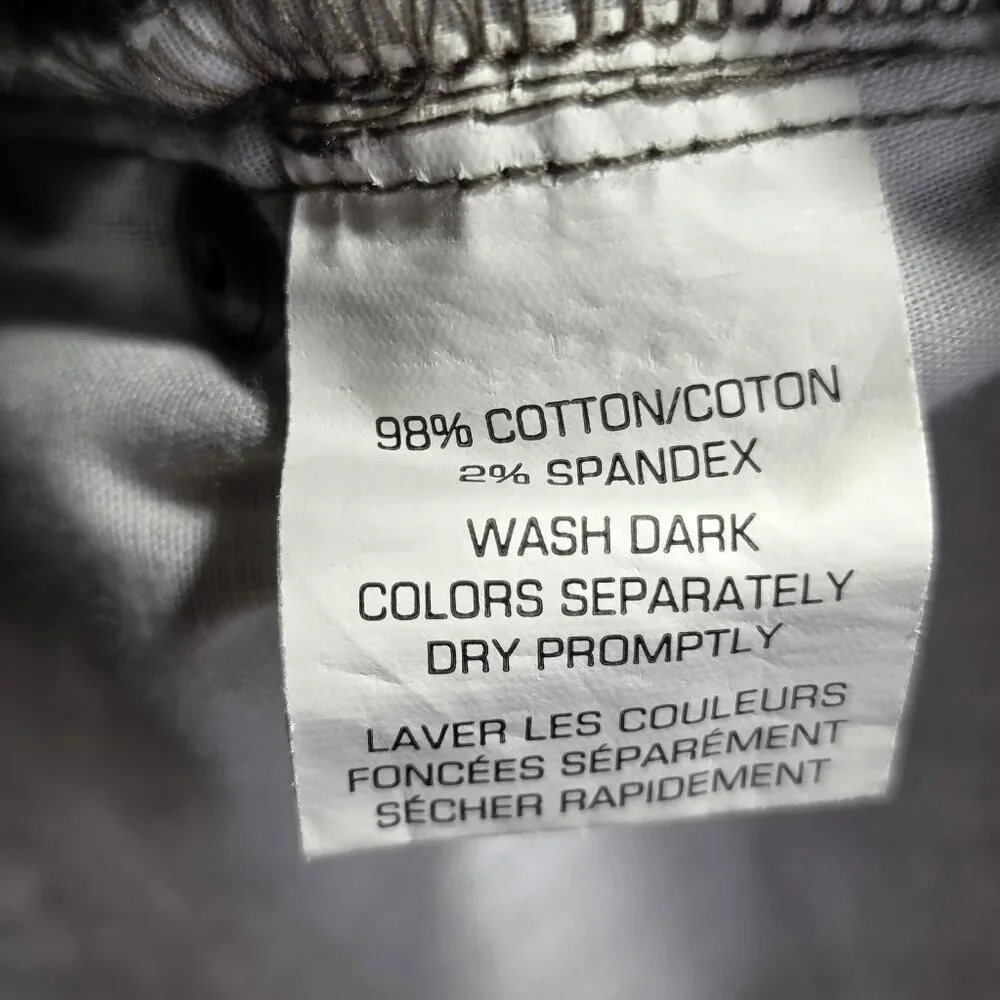 Van Heusen Flex Waistband Dress Pants Mens 34x34 Olive Straight Fit Non-Iron